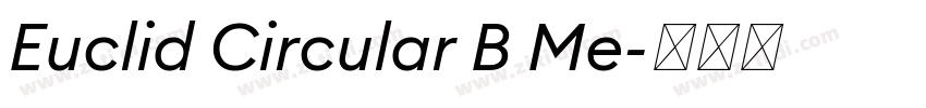 Euclid Circular B Me字体转换